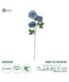 GloboStar® Artificial Garden GREY BLUE CLIMBING ROSE BRANCH 21188 Τεχνητό Διακοσμητικό Κλαδί Τριαντάφυλλο Γκρί Μπλέ Y66cm